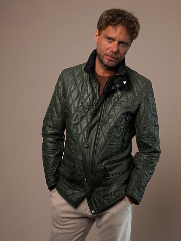 Lancaster Mens Quilted Leather Jacket