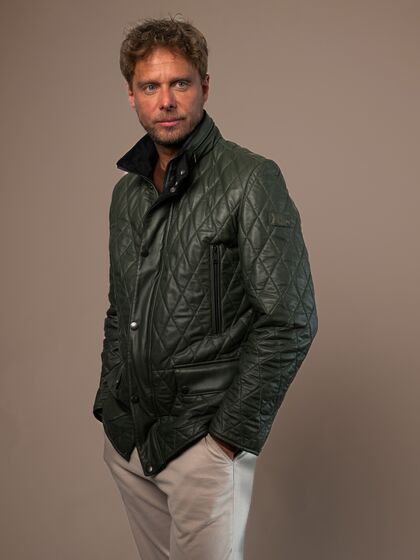 Lancaster Mens Quilted Leather Jacket