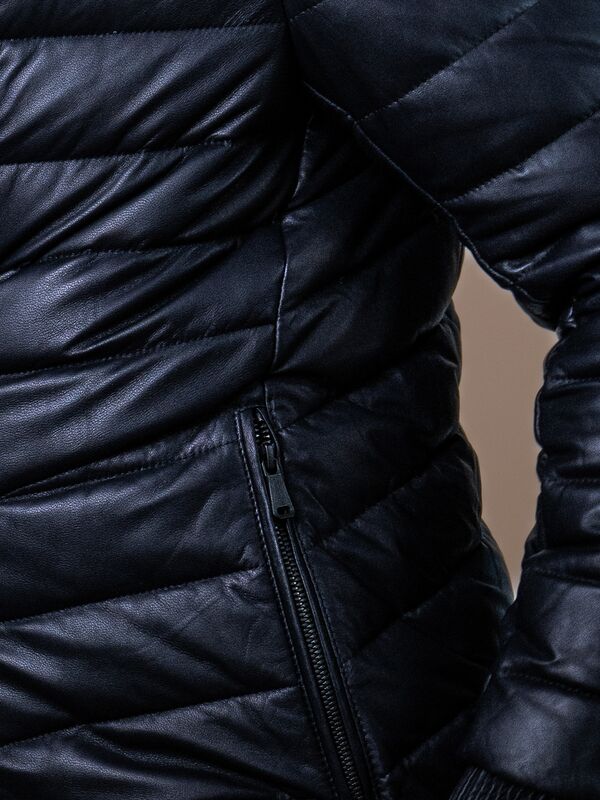 Speedster Mens Down Leather Jacket