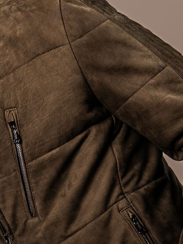 Tempelhof Mens Quilted Leather Jacket