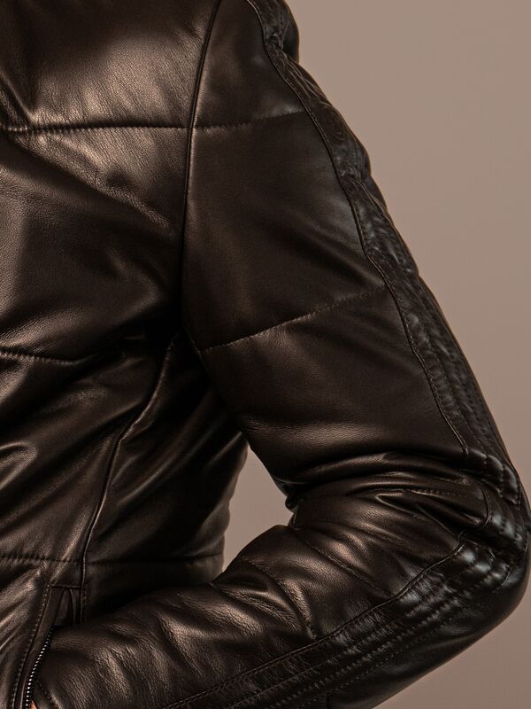 Tempelhof Mens Quilted Leather Jacket