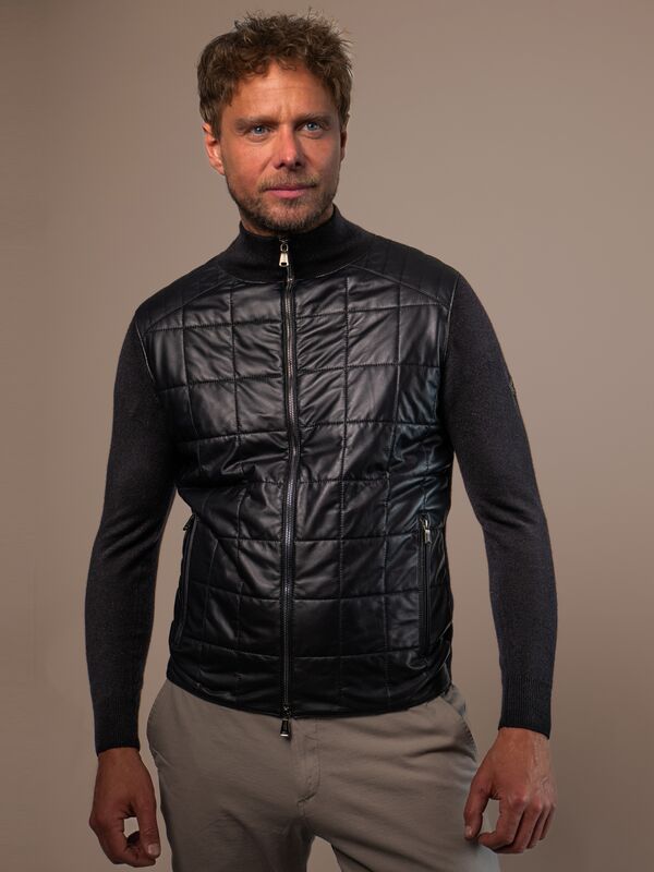 Kasan Mens Cashmere Leather Jacket