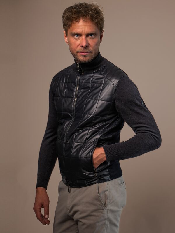 Kasan Mens Cashmere Leather Jacket