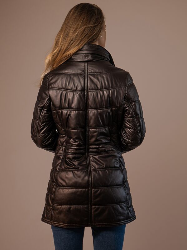 Chamonix Ladies Quilted Leather Coat