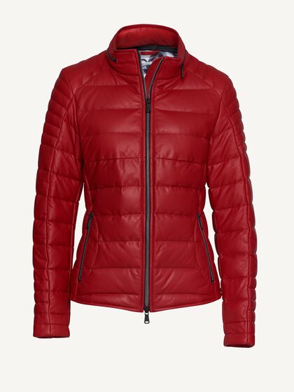 Sky Walk Ladies Down Leather Jacket