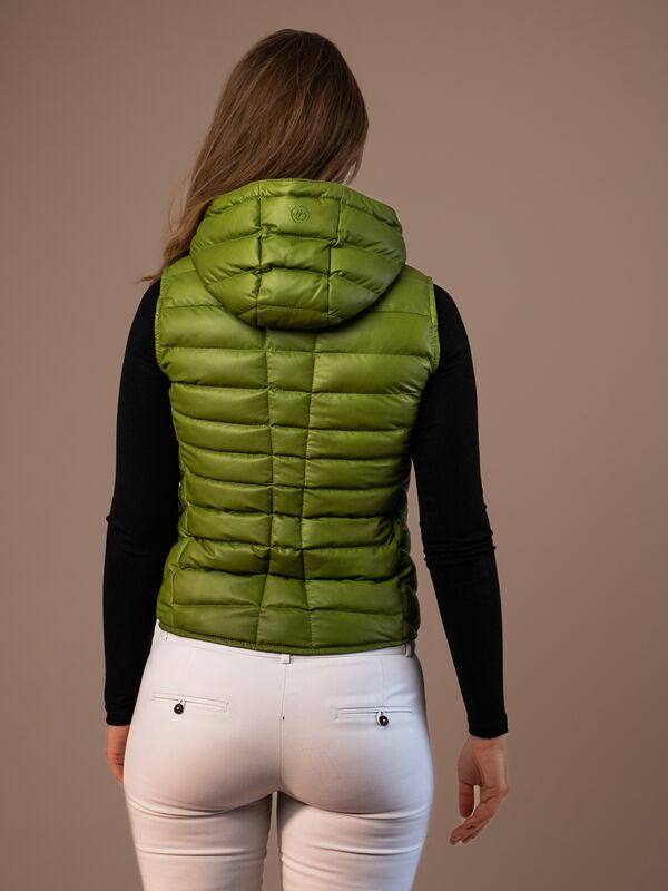Meribel Ladies Leather Down Gilet
